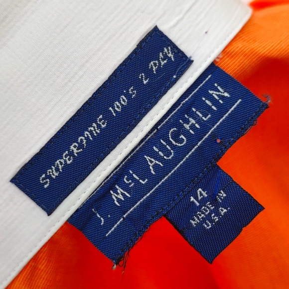 J. Mc Laughlin Ladies (2) Tone Trim, SuperFine 100's 2 ply Cotton Luxury Blouse/ - Picture 17 of 17